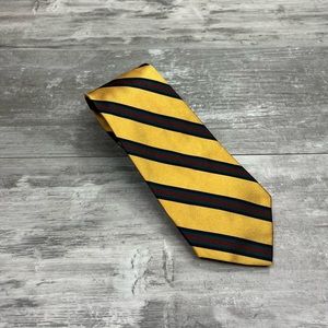 Polo Ralph Lauren XL Gold w/ Navy, Green & Red Stripe Tie